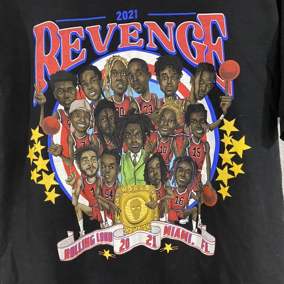 2021 Revenge Rolling Loud Double Sided Character T Shirt Size Large Made In USA - Picture 6 of 10
